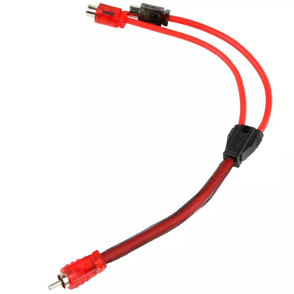1 Male 2 Female RCA Splitter Audio Cable Ultra Flex Competition Rated DS18 R1M2F