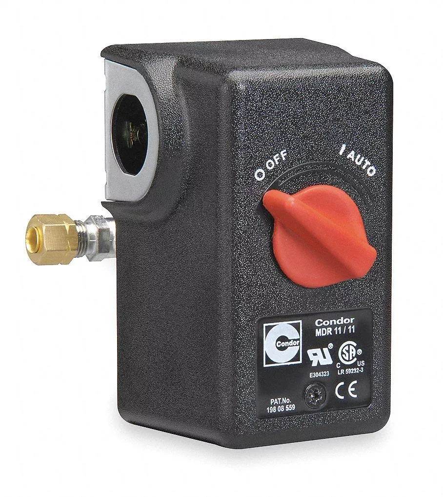 1 Port Pressure Switch 100 - 125 PSI 26 Amp 1/4" FNPT Condor 11GA2E MDR11/11