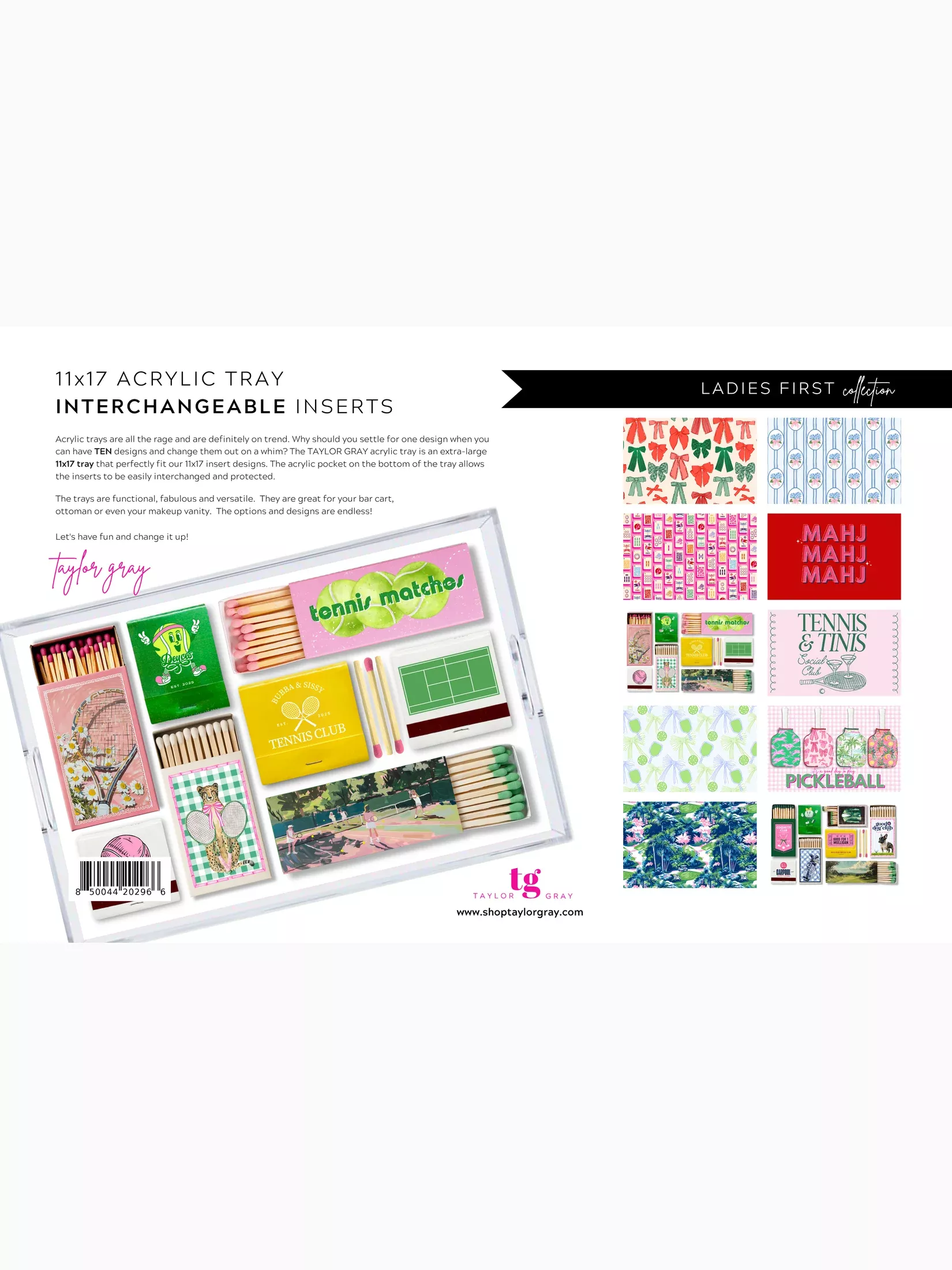11x17 LADIES FIRST insert set of 10