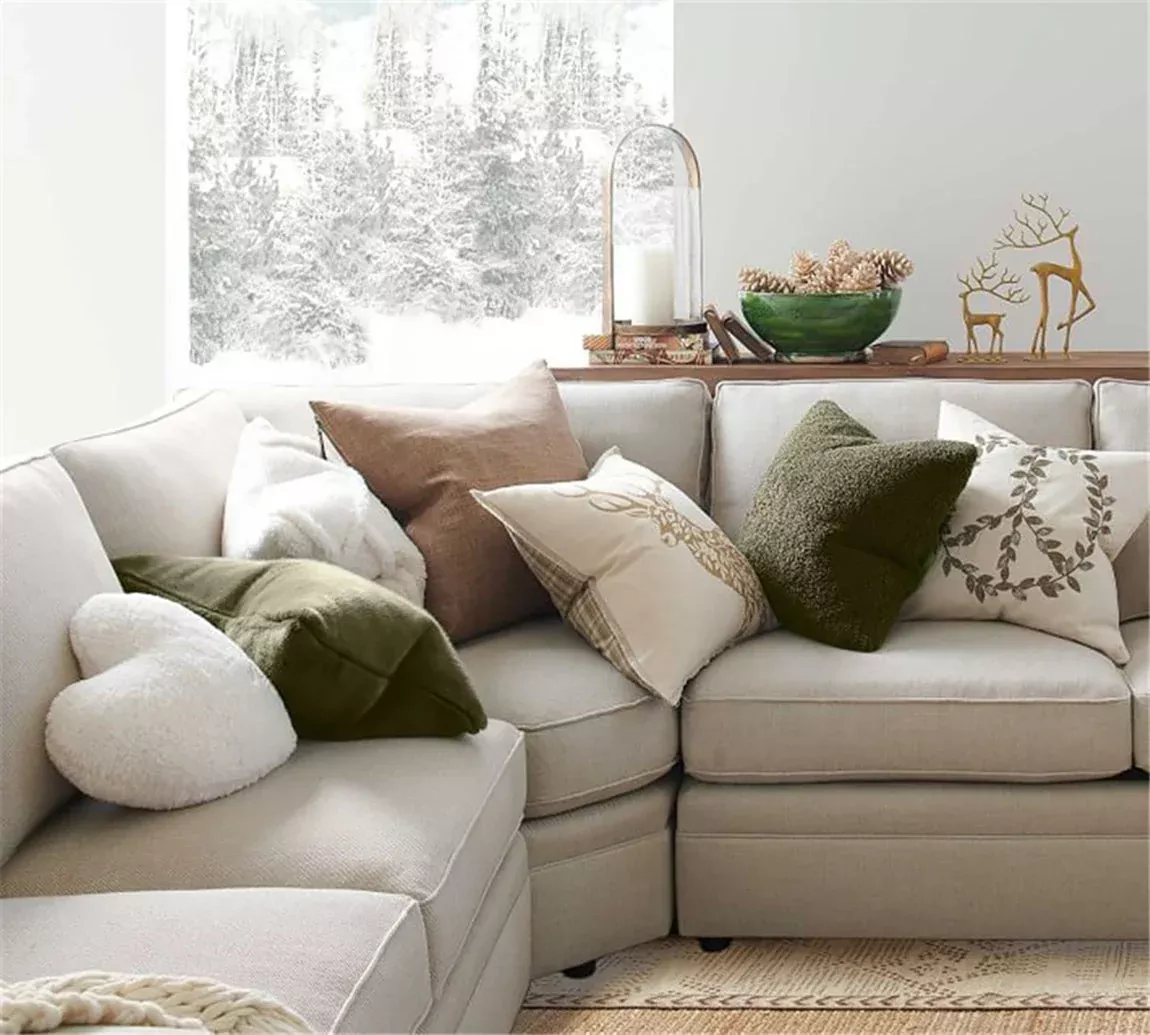18"x18" Teddy Faux Fluffy Solid Color FULL set of Throw Pillow (WithInsert)