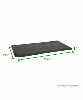 (2) Mind Reader Anti Fatigue Mat Black 19-1/2″ x 35-1/4″ x 1″Perfect SDMAT-BL
