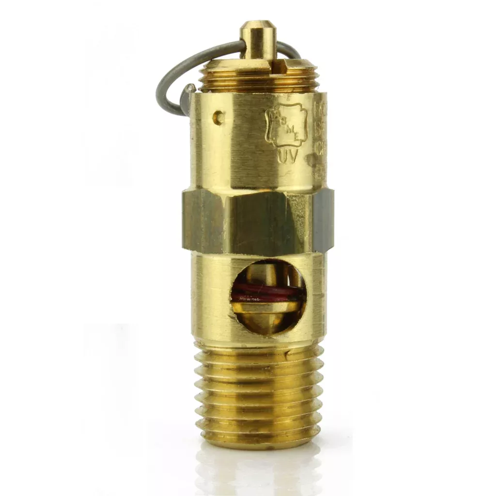 25 PSI 1/4" MNPT Pressure Relief Safety Pop Off Valve Brass Conrader AS25025
