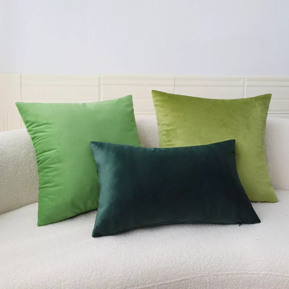 3-Piece Coordinated Pillow Cover & Insert Bundle – Well mixed color of greenspillow covers with inserts great combinations – Fancy & Stacy