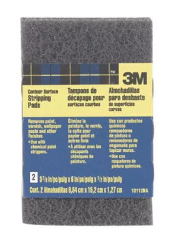 3M 10112NA Heavy Duty Stripping Pad, 6' 'X 3-7/8'', 2 Pk