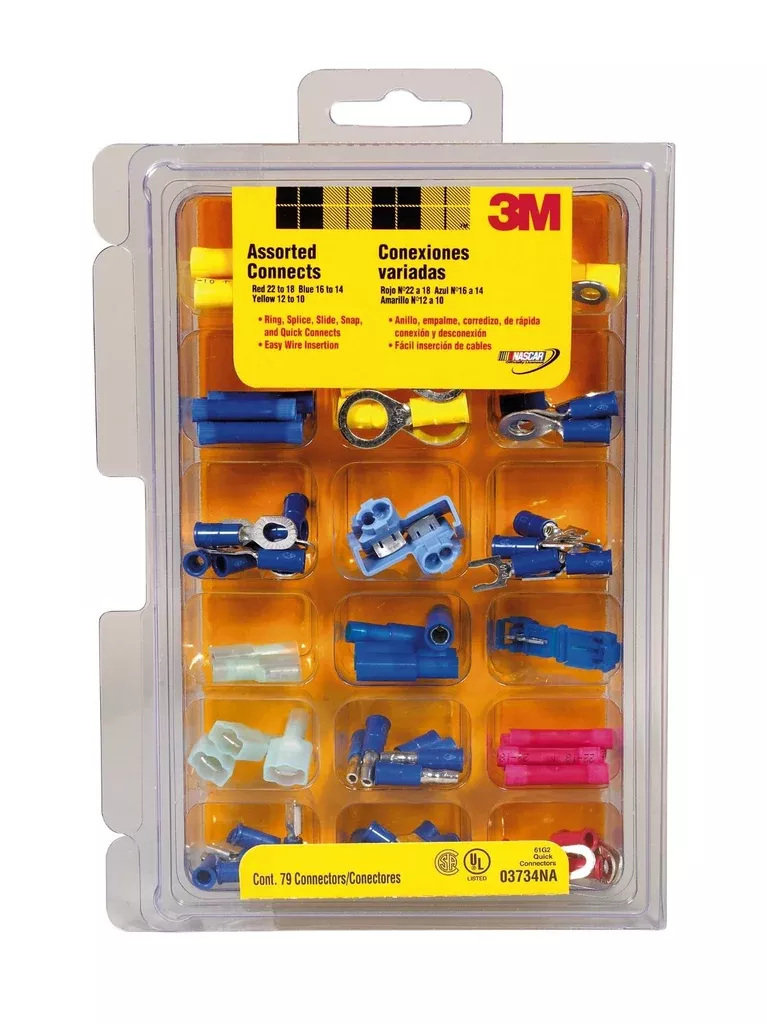 3M 3734 Assorted Electrical Connector Kit, 79 Piece