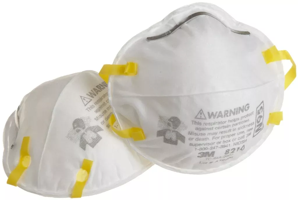 3M 8210PA1-A Woodworking Sanding and Fiberglass Respirator, Pack-2