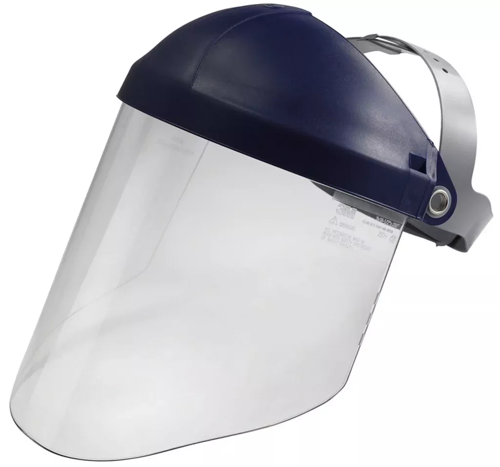 3M 90028H1-DC Multi-Purpose Use Faceshield, Clear Blue