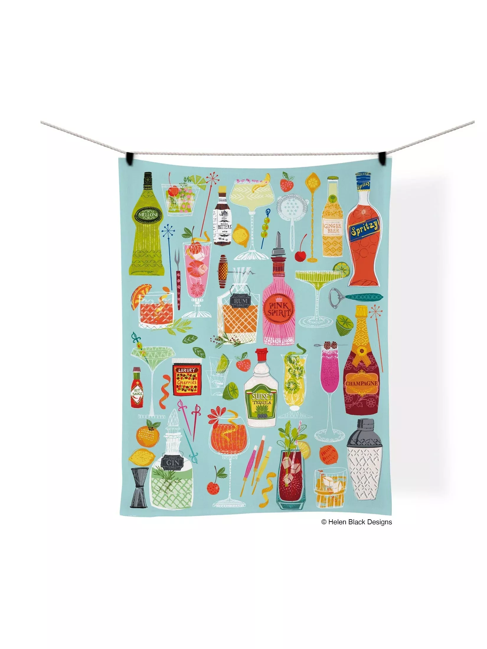 5 O'Clock Somewhere 100% Cotton Kitchen Tea Towel