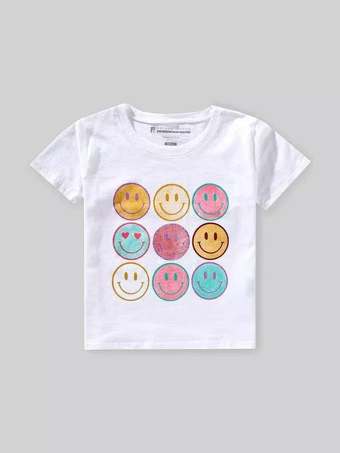 9 Happy Face Crew Tee