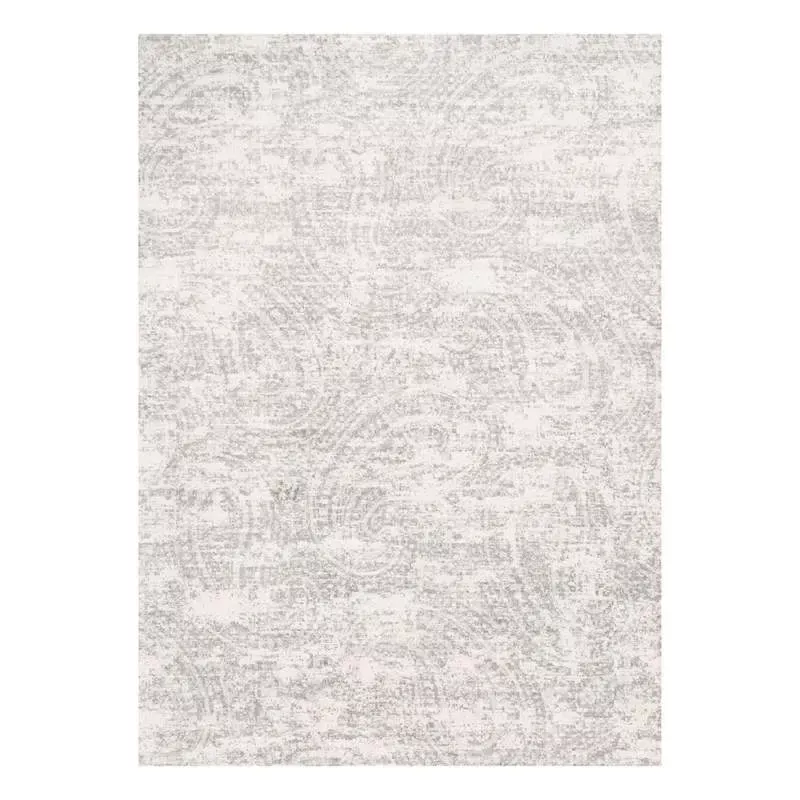 (A252) Willow Grey Microfiber Area Rug, 5x7