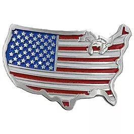 America Map Flag Belt Buckle