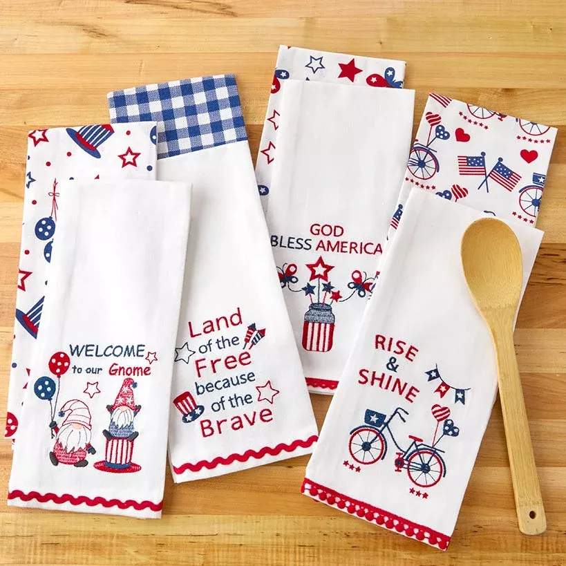 Americana Themed Kitchen Towels, Set of 2