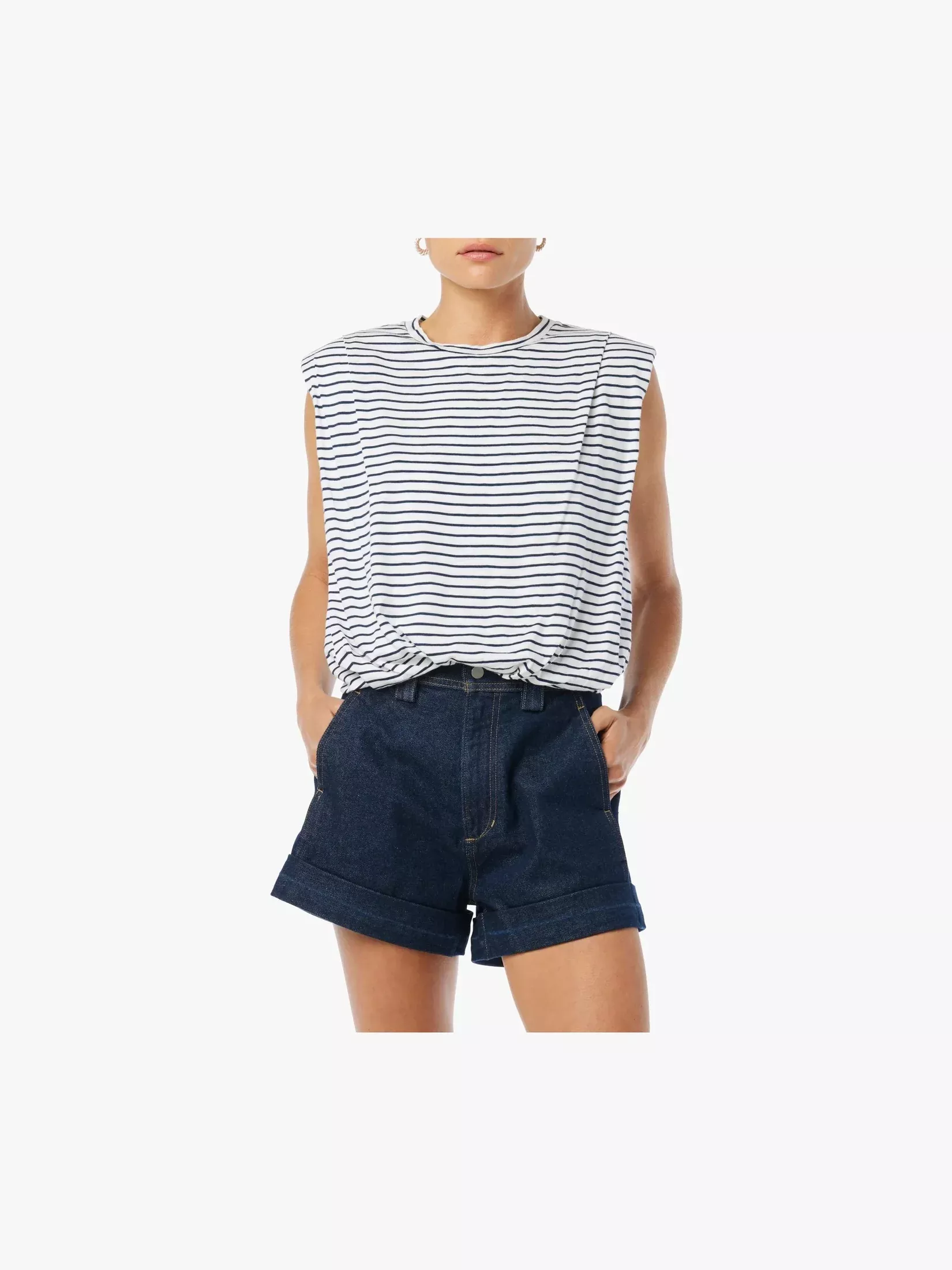 Arden Sleeveless Shirt - Breton Stripe