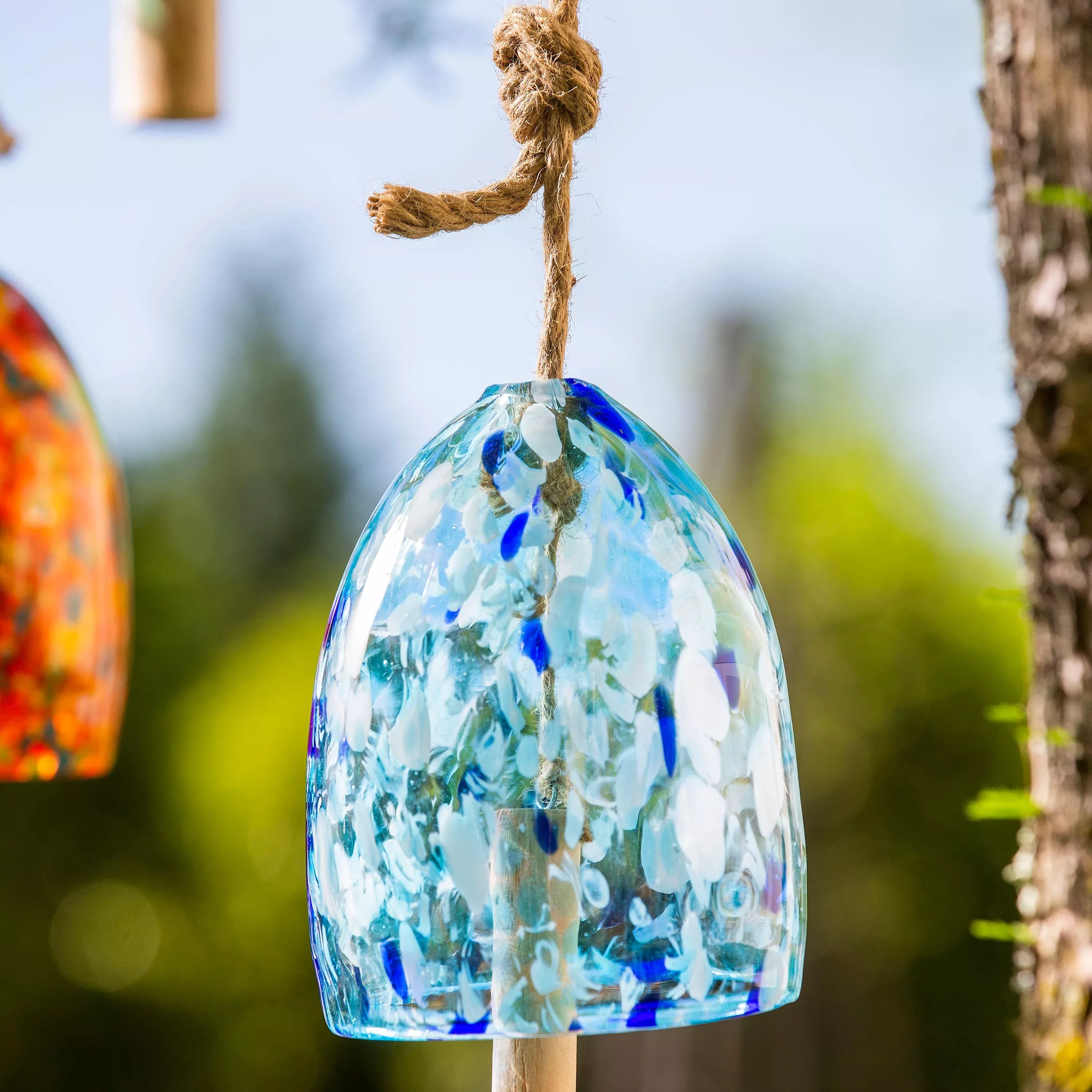Art Glass Garden Bell Chime