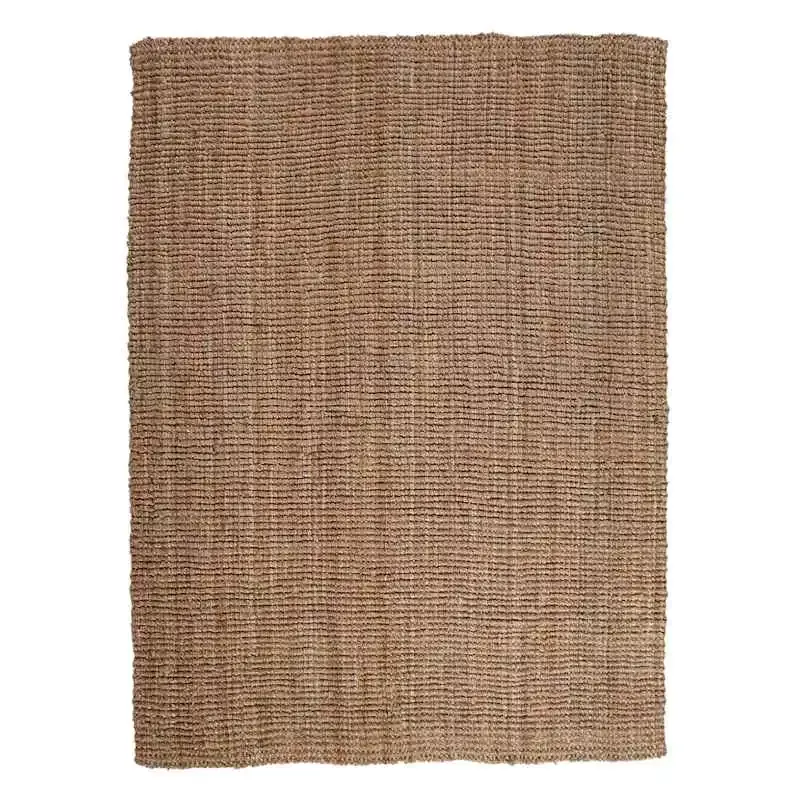 (B181) Jute Boucle Woven Area Rug, 7x9