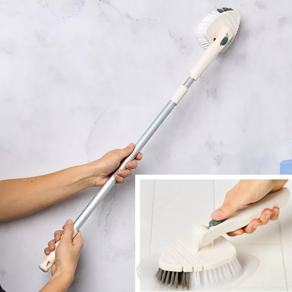 Bathroom Scrubber Tile All Surface Lightweight Telescoping Pole