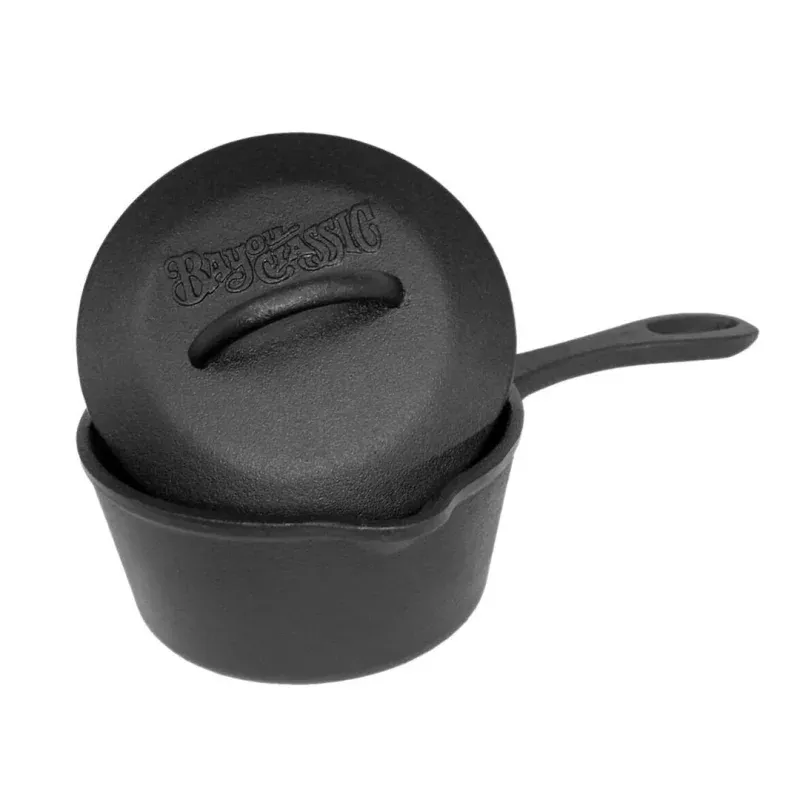 Bayou 1-qt Covered Cast Iron Sauce Pot – 7441