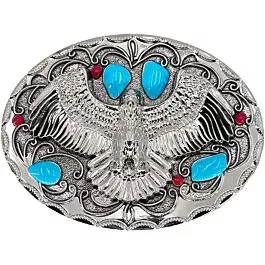 Blue Stone Eagle Belt Buckle