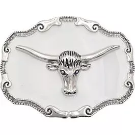 Bull Belt Buckle Special Design on white