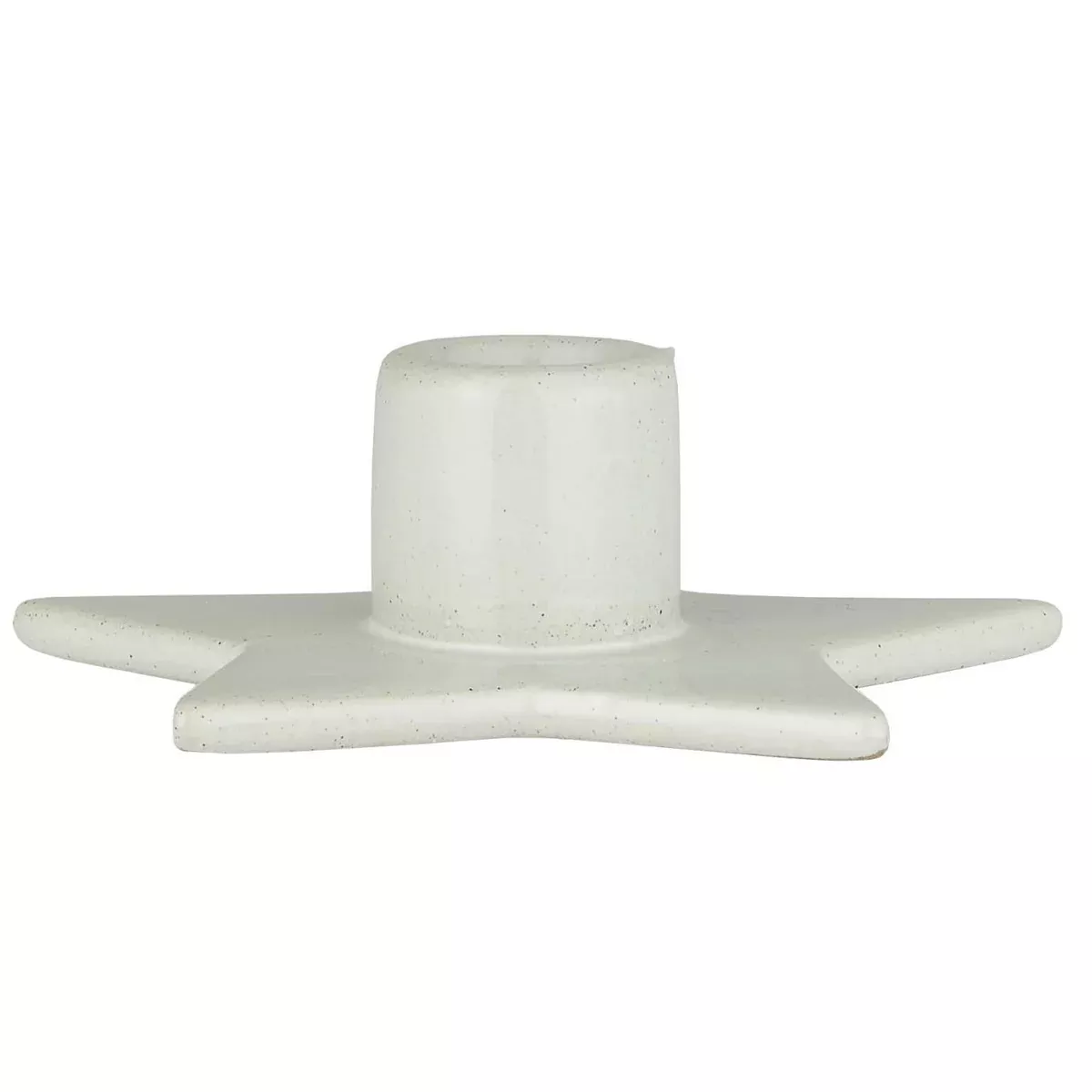 Candle holder f/dinner candle star - White