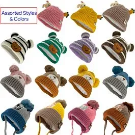 Childrens Winter Hats Set - Cute Winter Hats | 60 Pcs