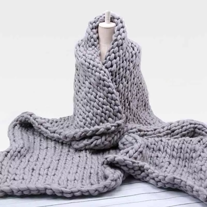Chunky Knitted Blanket