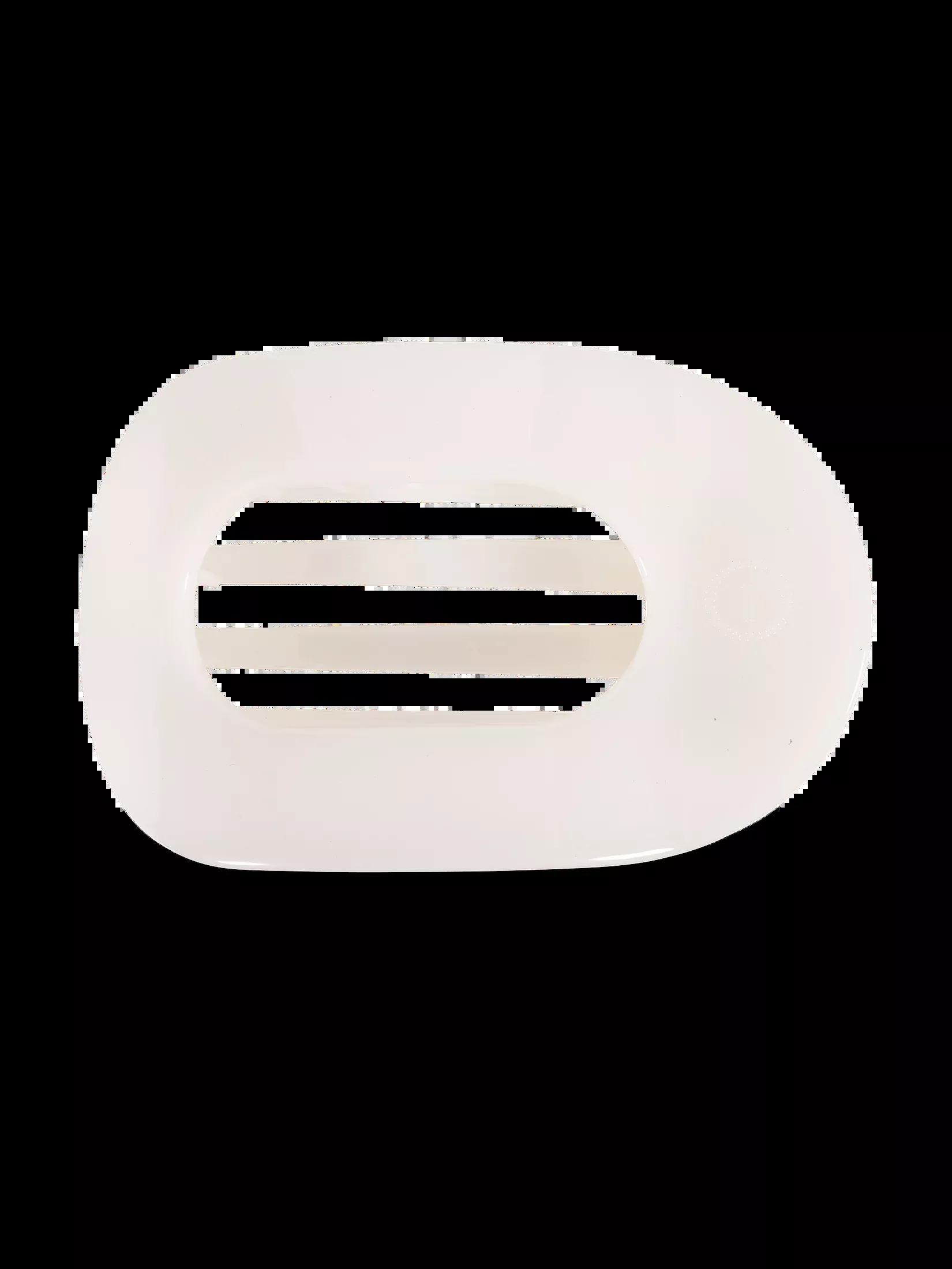 Coconut White Large Flat Round Clip