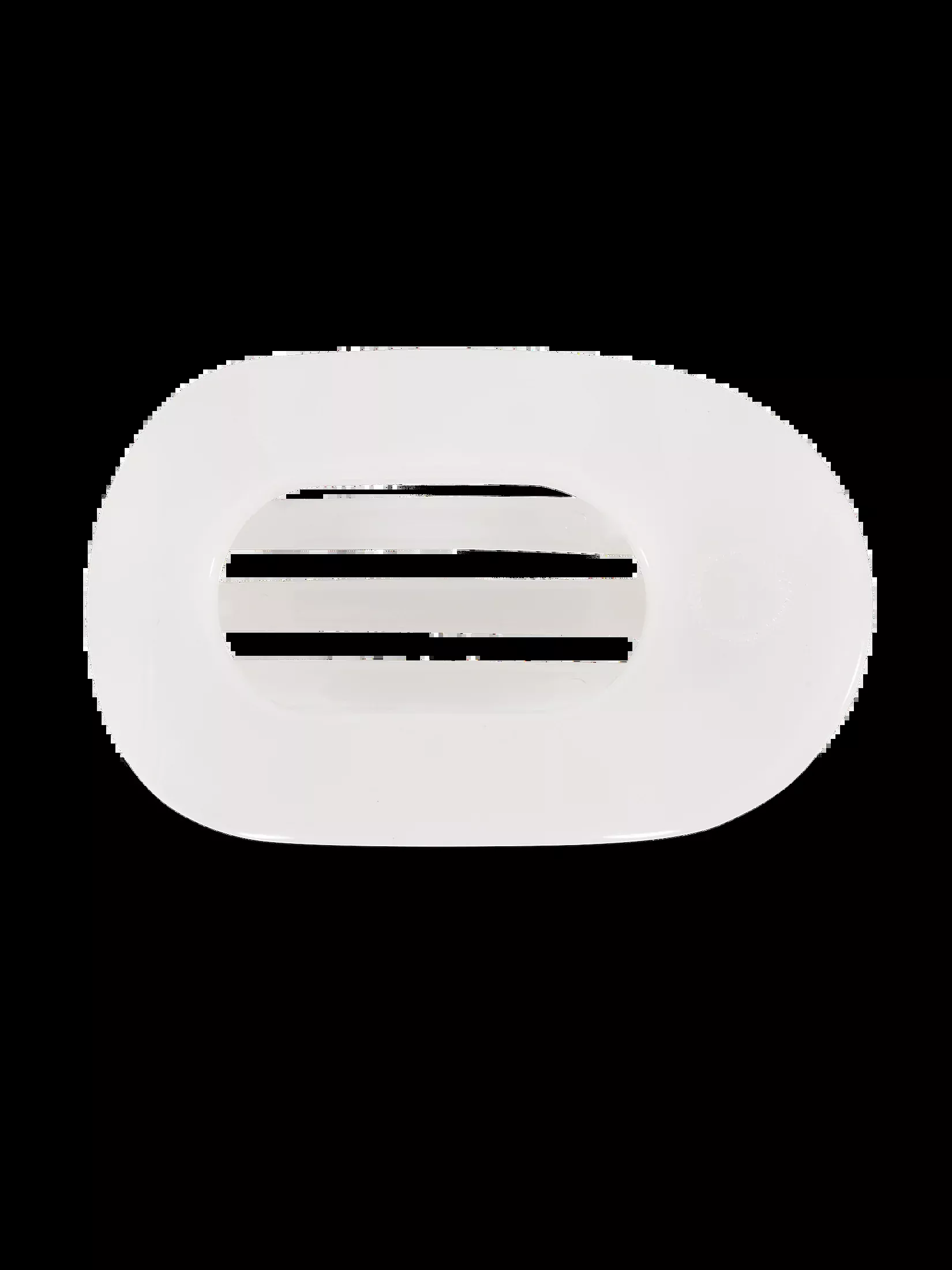 Coconut White Small Flat Round Clip
