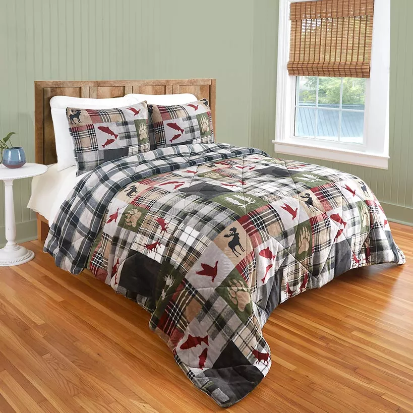 Coleman Lodge Patchwork Full/Queen or King Comforter, Sham
