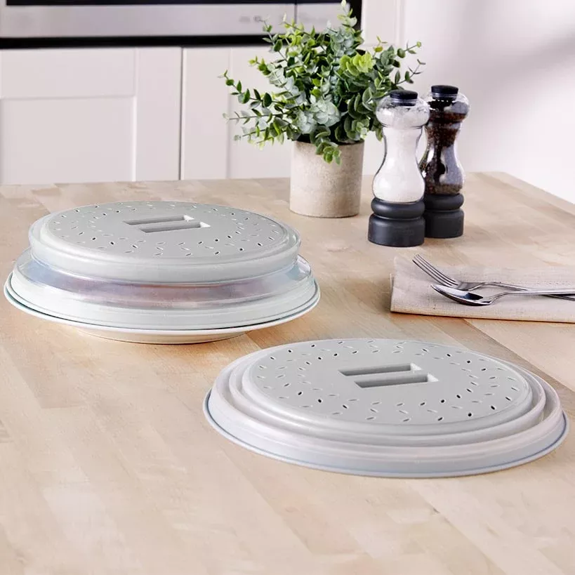 Collapsible Microwave Splatter Guard and Colander