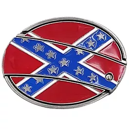 Confederation Flag Hidden Knife Belt Buckle