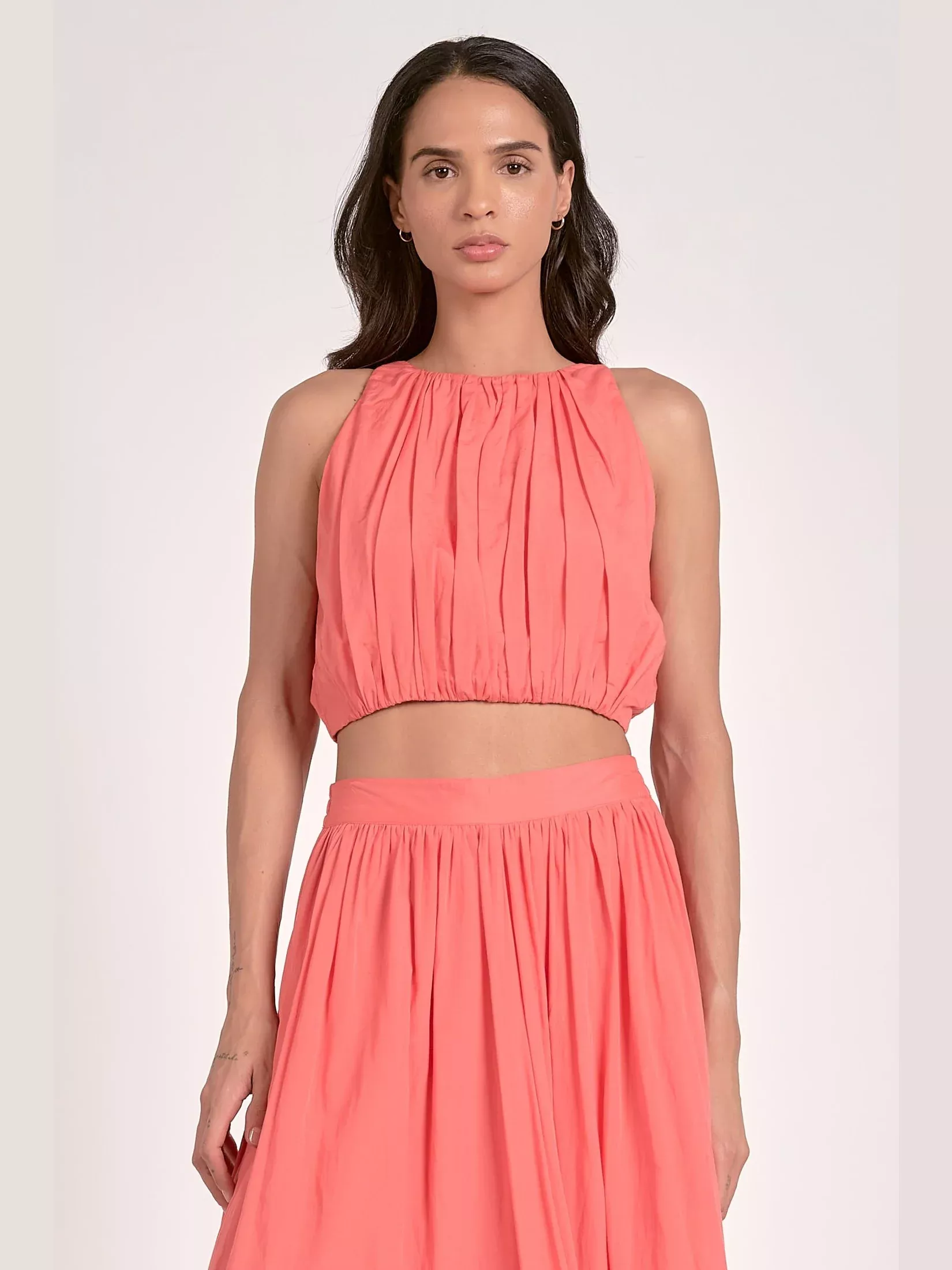 Coral Bubble Top