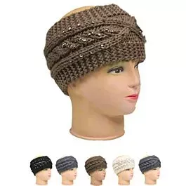 Crochet Cable Knitted Woolen Winter Headbands for Women
