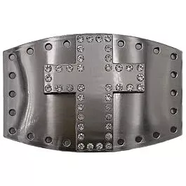 Cross Buckle with Rhinestones