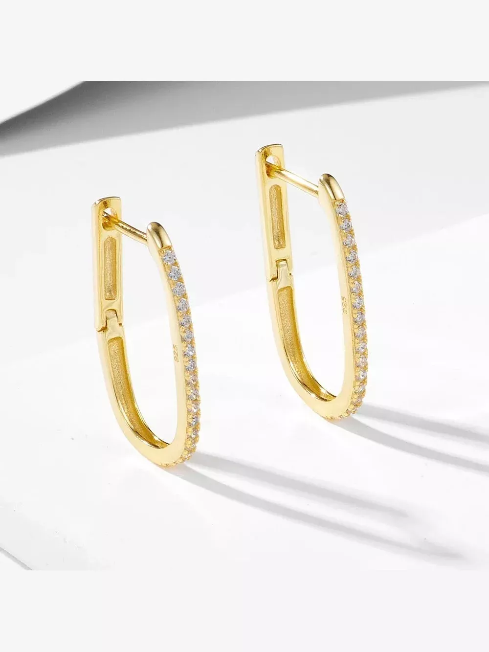 CZ U-Shaped Earrings