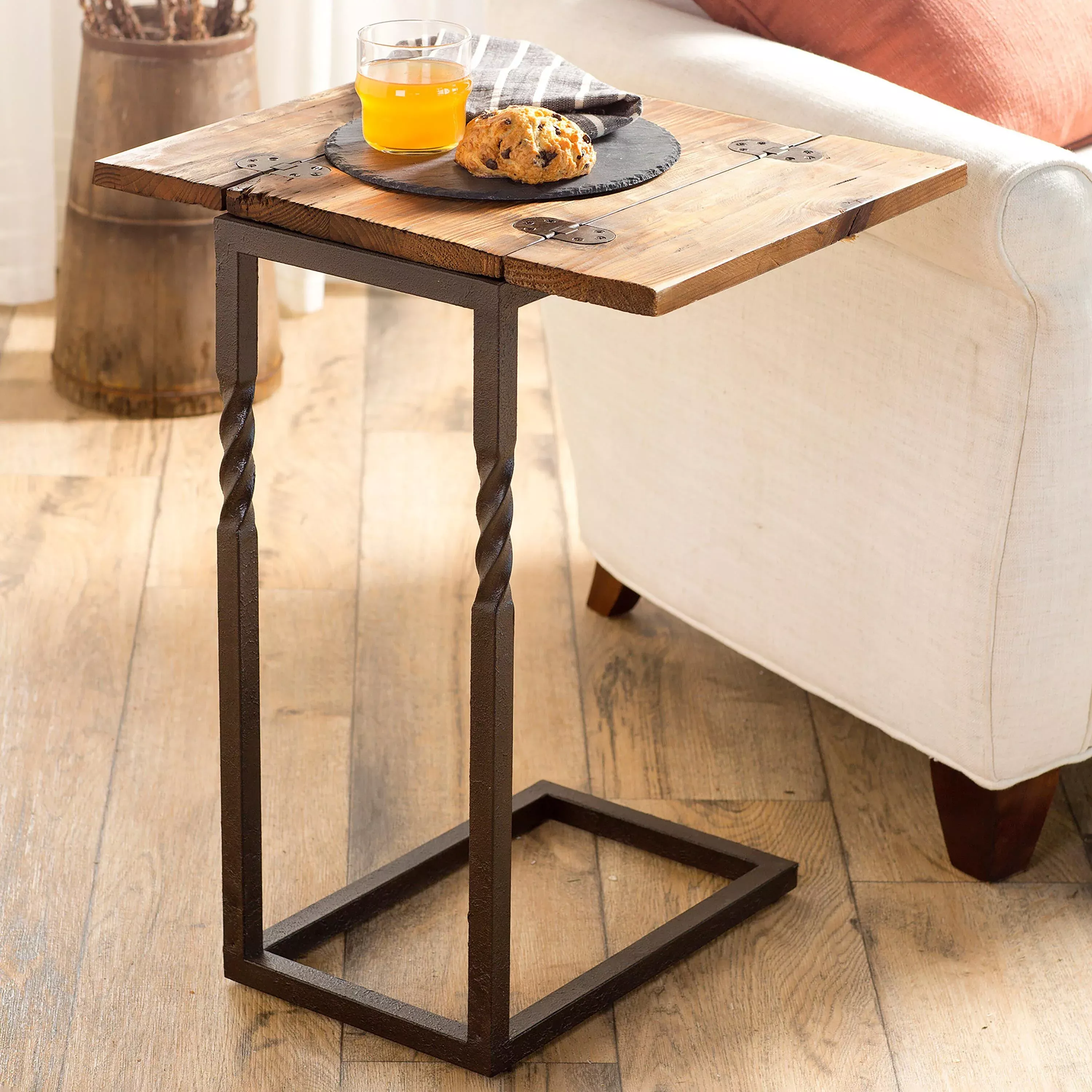 Deep Creek Rustic Pull-Up Table with Fold-Out Leaves