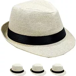 Dozen Wholesale Beige Trilby Fedora Hats
