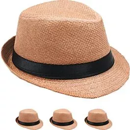 Dozen Wholesale Brown Trilby Fedora Hats
