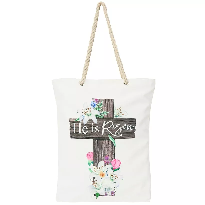 Easter He Is Risen Tote