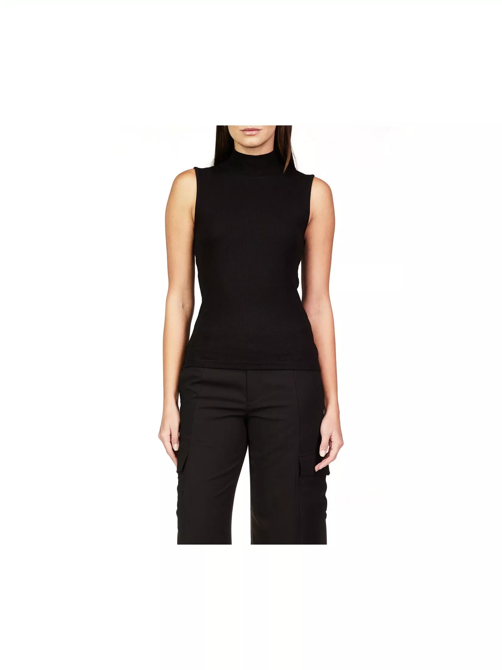 Essential Sleeveless Mock Neck