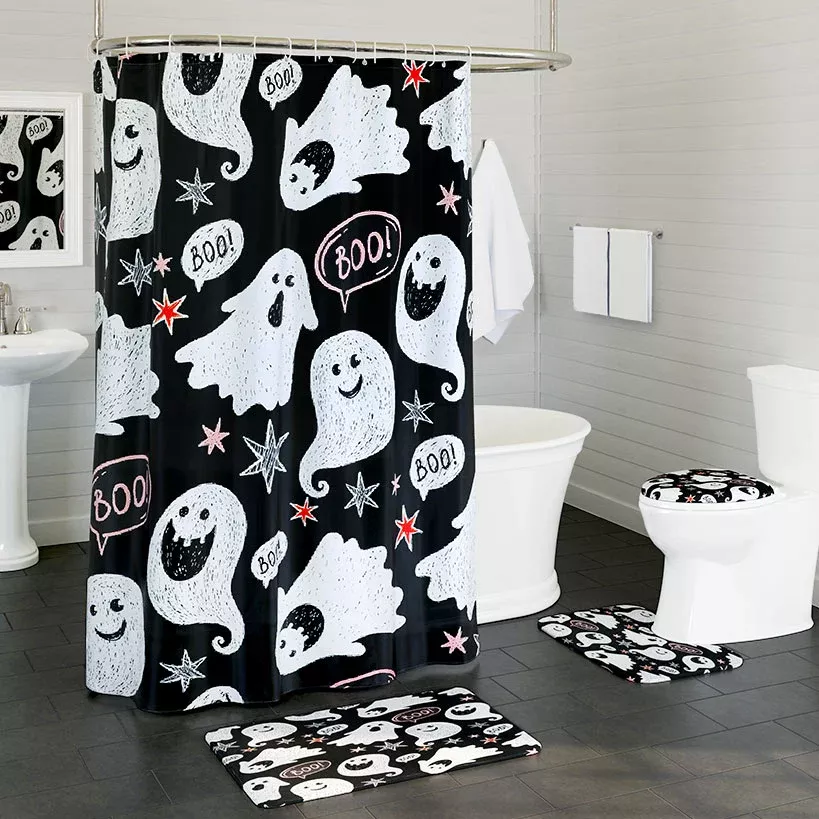Fashion Ghost Bath Set 16-Pc. Memory Foam