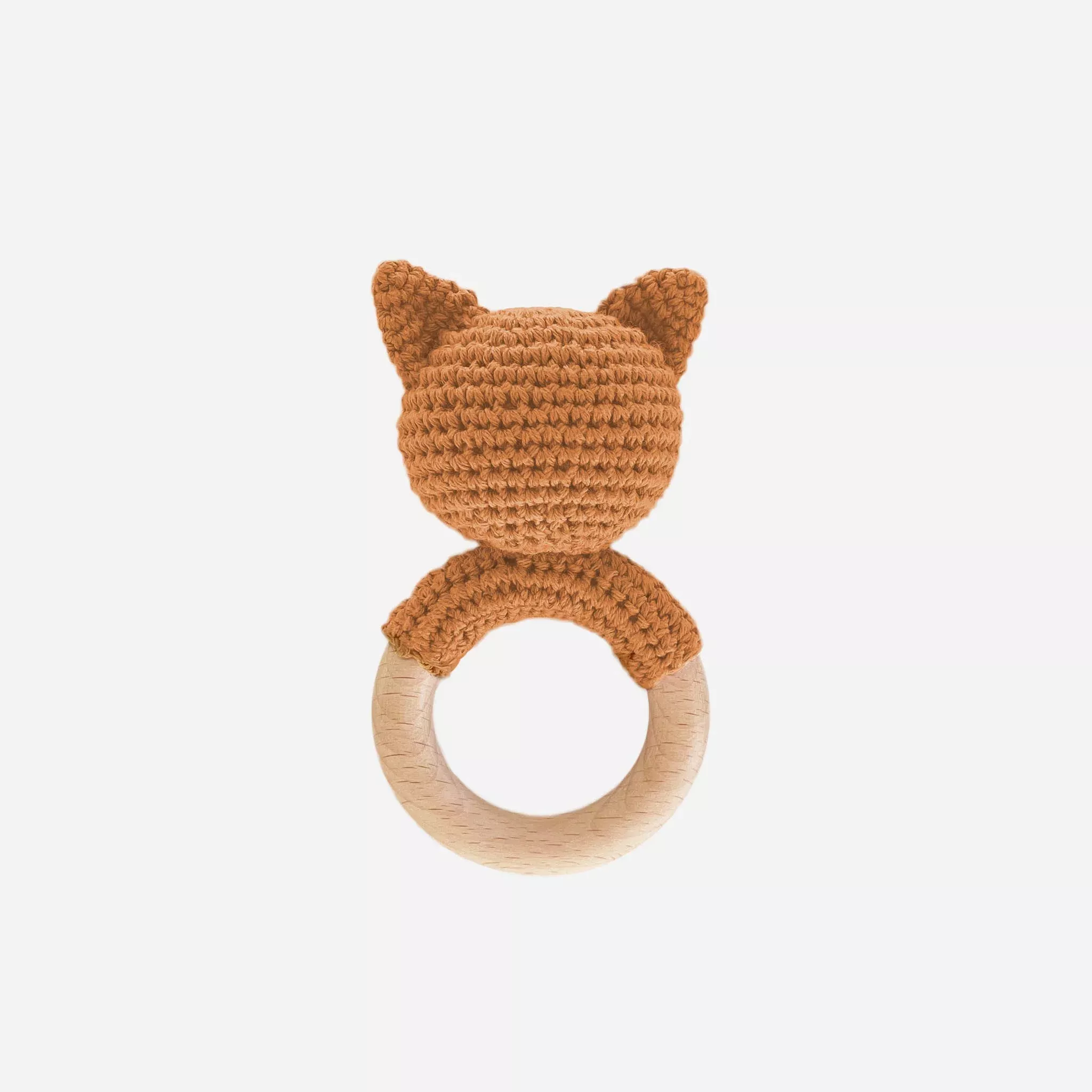 Fox Crochet Teether Rattle