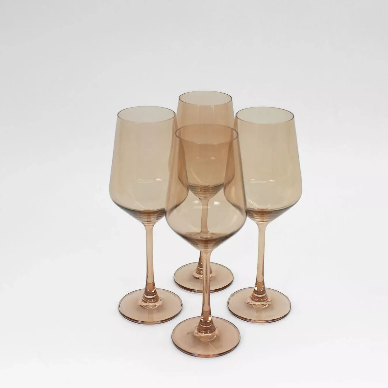 glasshauseco Brown Sugar - Colored Wine Glass