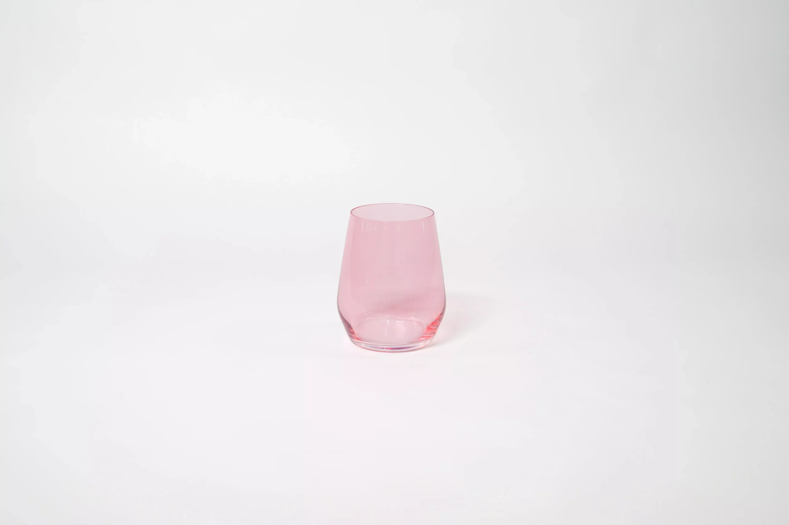 glasshauseco Bubblegum Pink - Stemless Colored Wine Glass
