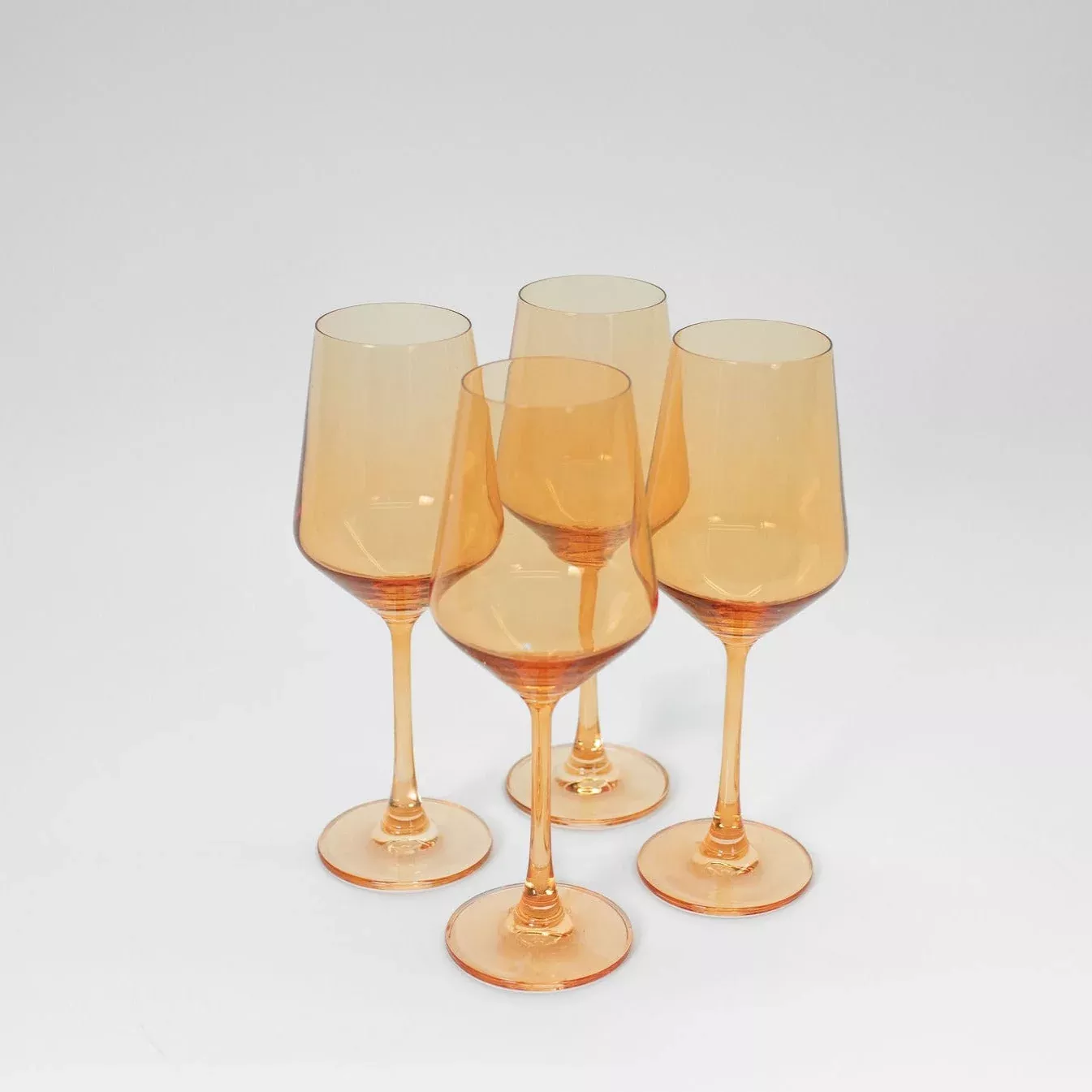 glasshauseco Creamsicle - Colored Wine Glass