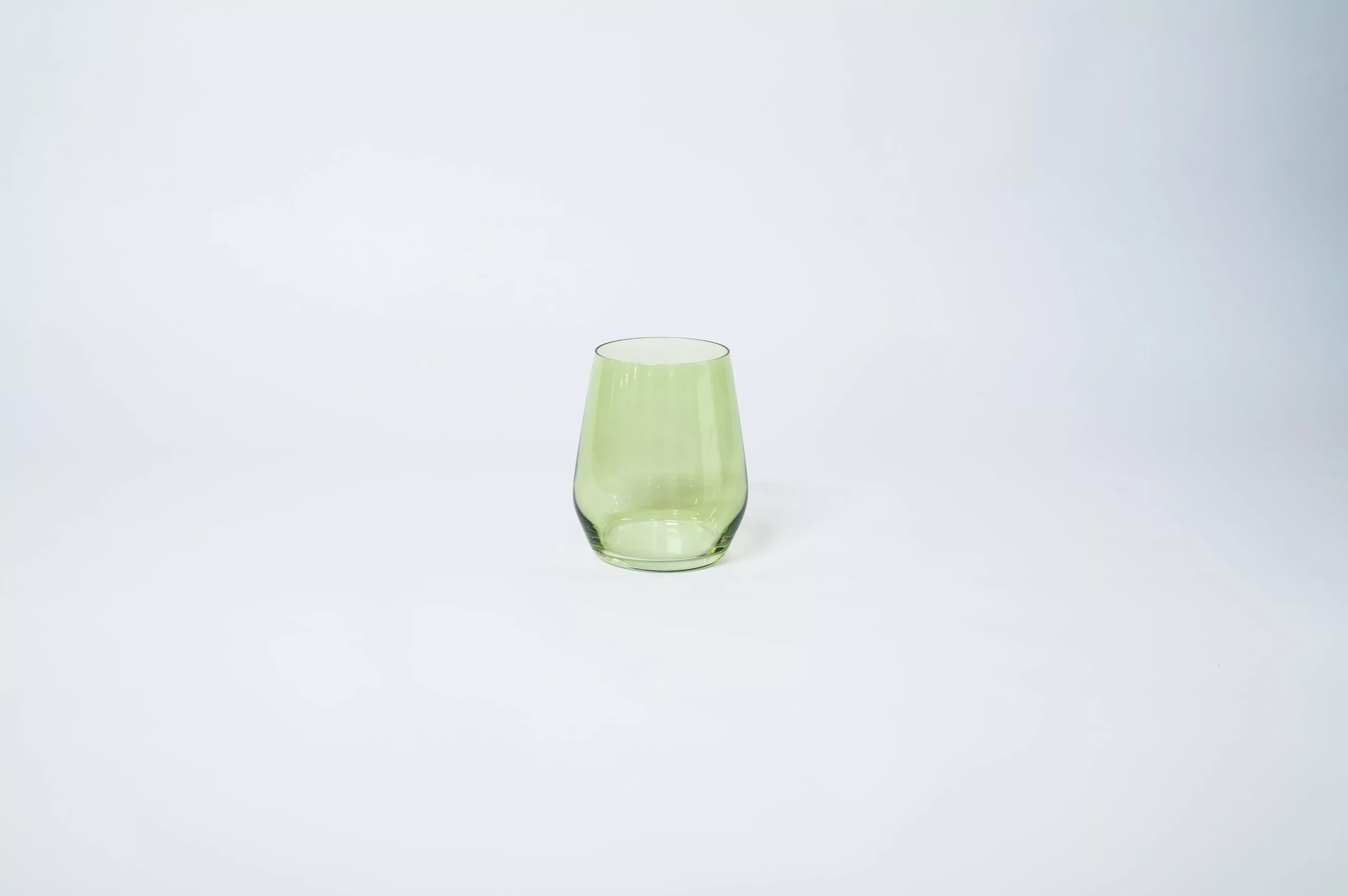glasshauseco Matcha Green - Stemless Colored Wine Glass