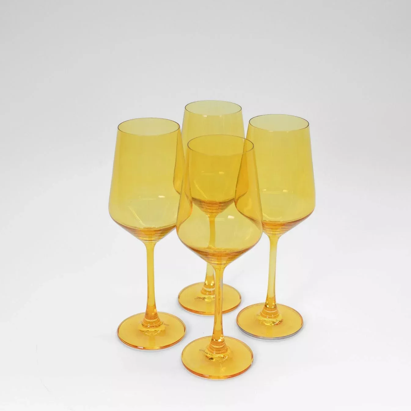 glasshauseco Sunshine Yellow - Colored Wine Glass
