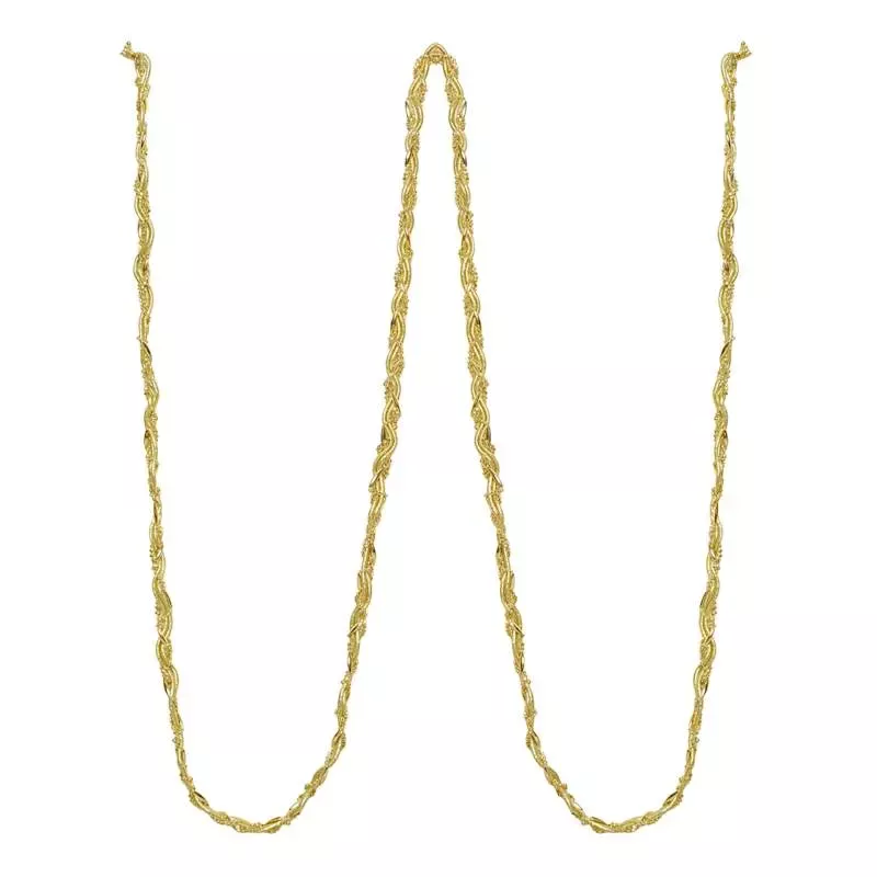 Gold Twisted Bead Garland, 12'