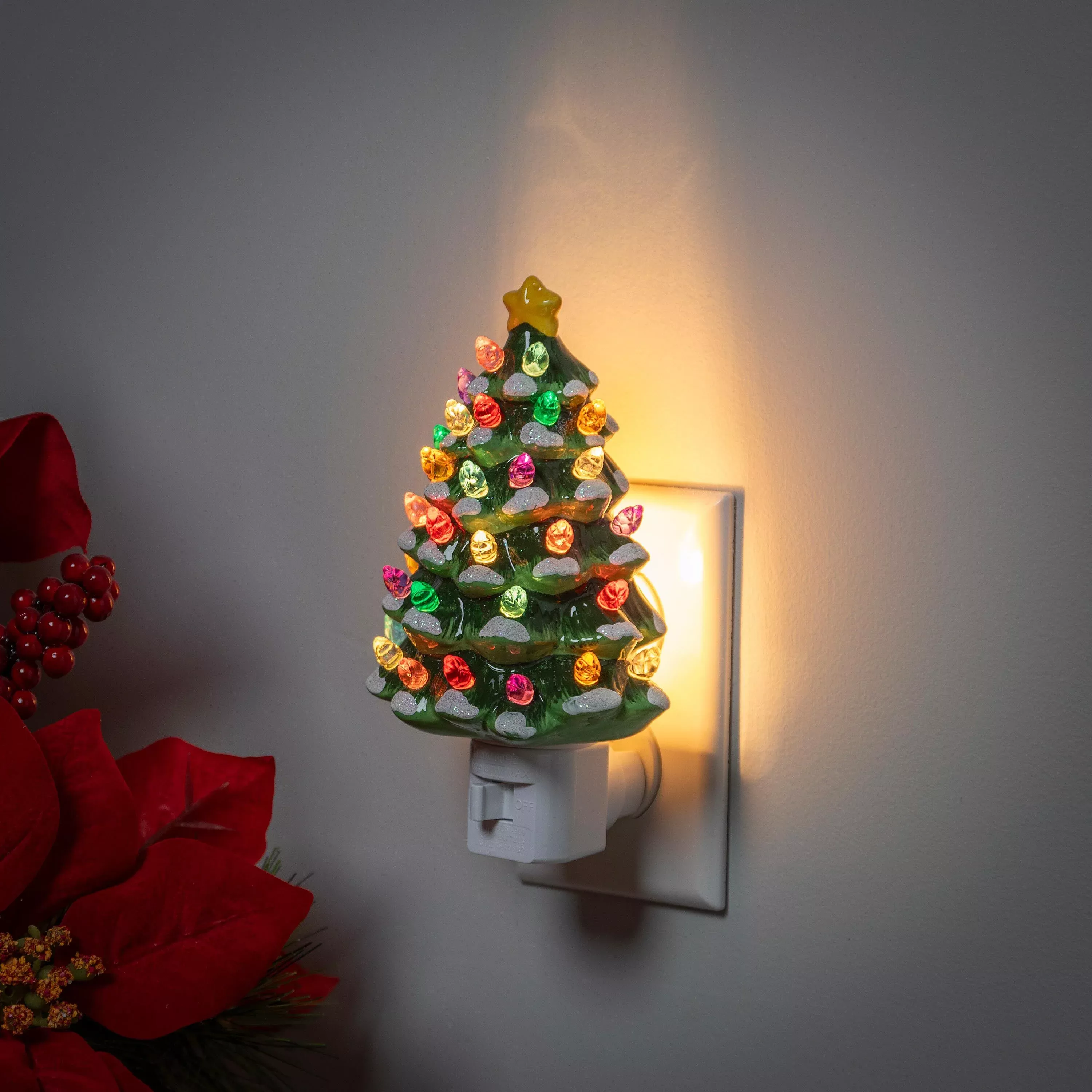 Heartfelt Cheer Nightlight Ceramic Christmas Tree