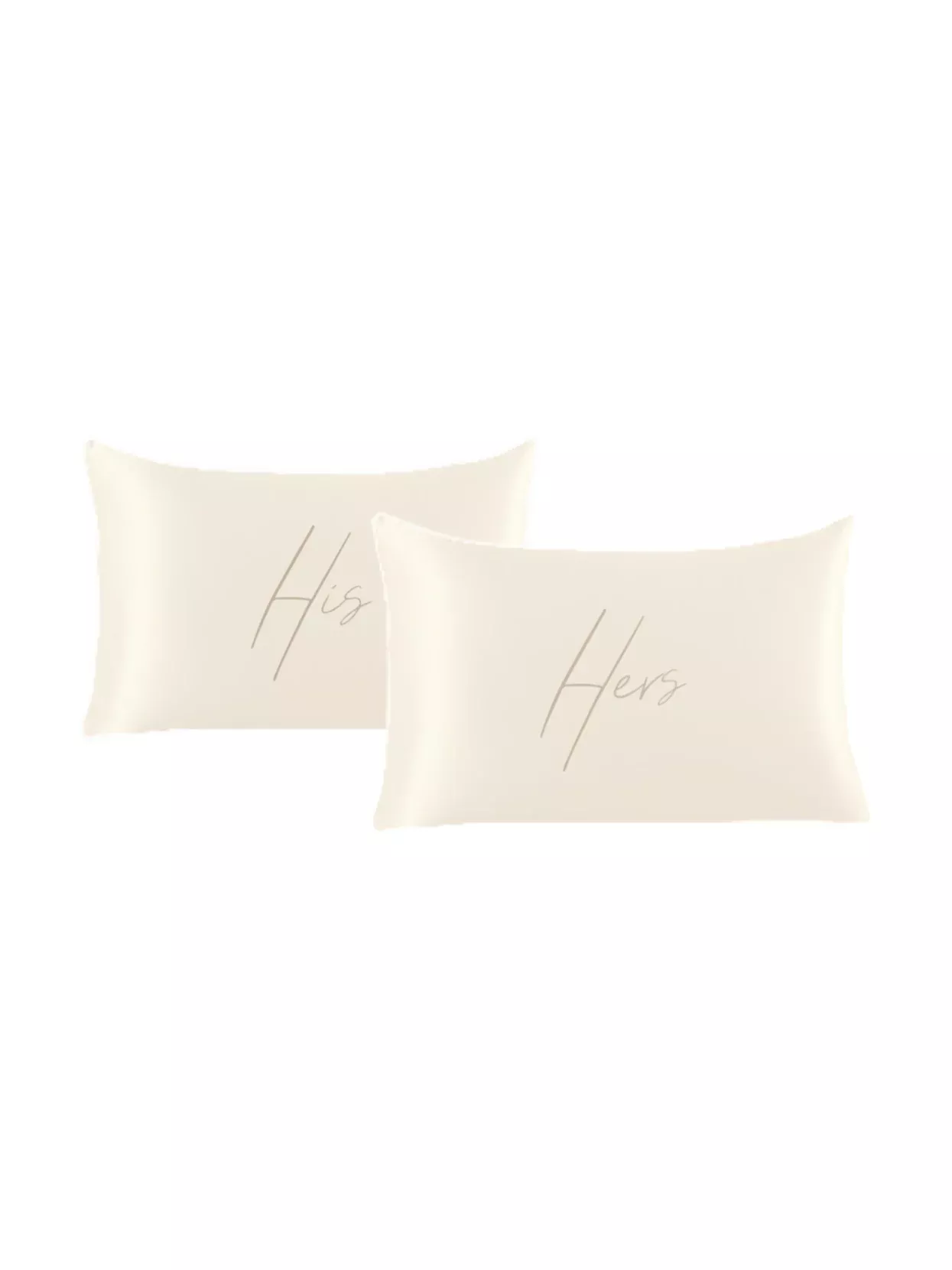 His and Hers Satin Pillowcases Set
